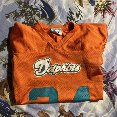 Vintage Miami dolphins youth jersey, size large... - Depop