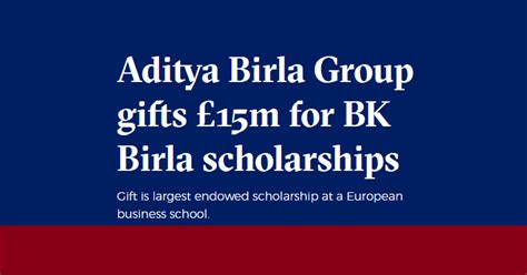 LBS Alumnus Kumar Mangalam Birla Announces £15 Million Scholarship ...