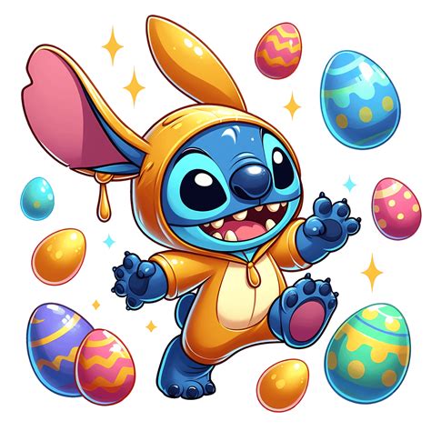 Disney Baby Stitch Happy Easter Design - DTF Ready To Press — DTF Center