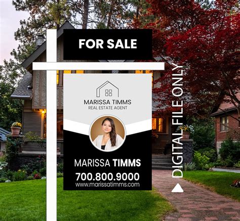 Real Estate Agent Yard Sign Design With 4 Riders For Sale | Etsy