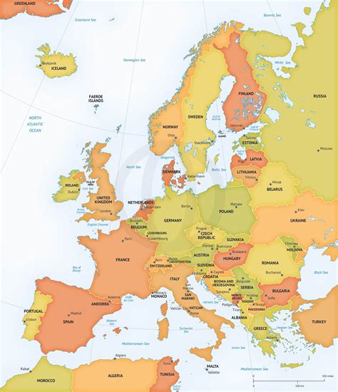 Vector map of Europe | Graphics ~ Creative Market