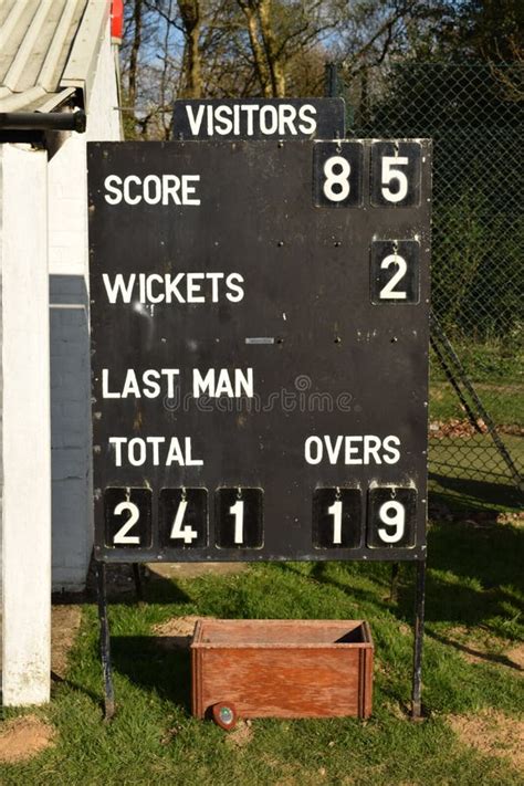 Cricket scoreboard stock image. Image of country, outdoors - 9327183