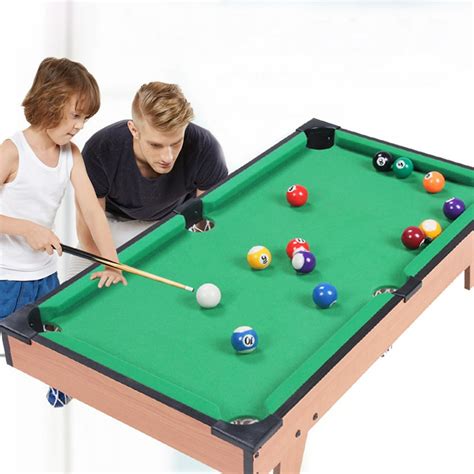 LAFGUR Mini Pool Table Children Kids Snooker Billiards Set Cues Balls ...