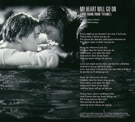 Titanic theme song lyric - taiadock