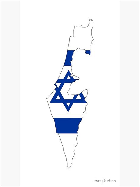 "israel flag map" Poster for Sale by tony4urban | Redbubble