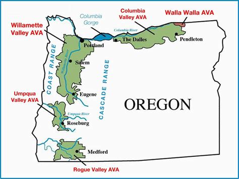 Oregon Wine Ava Map | secretmuseum