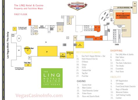 The Linq Casino Property Map and Layout