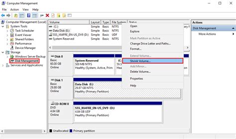 How To Shrink A Volume In Windows Server 2016