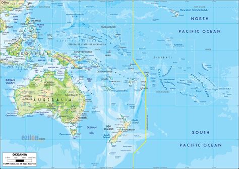 Australia islas mapa - Mapa de Australia islas (Nueva Zelanda y Australia - Oceanía)