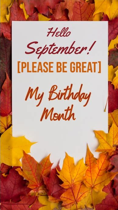 hello september,welcome birthday month Template | PosterMyWall