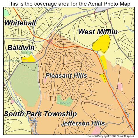 Aerial Photography Map of Pleasant Hills, PA Pennsylvania