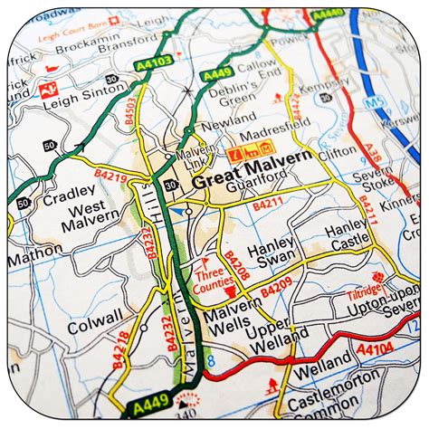 Great Malvern Map Coasters