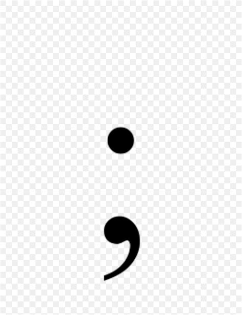 Semicolon Full Stop Punctuation Grammar, PNG, 800x1066px, Semicolon, Area, Black, Black And ...