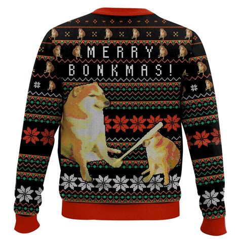 Bonkmas Cheems Doge Ugly Christmas Sweater – Nousty