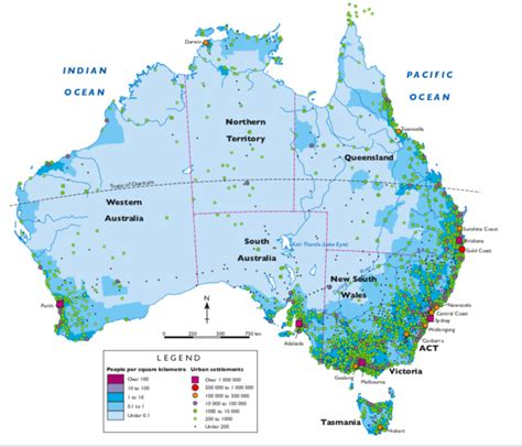 Australian Population Density Map