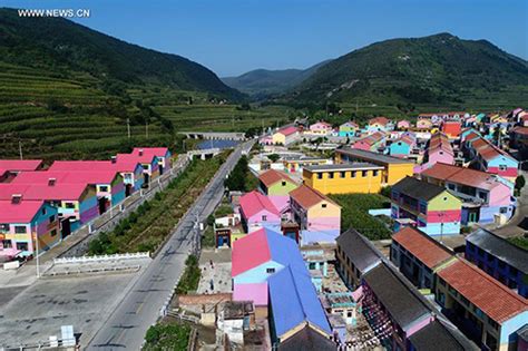 Colorful houses seen in N China's beautiful countryside - Global Times