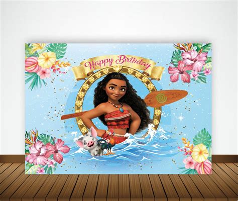 Buy Moana Theme Party Backdrop | Party Supplies | Thememyparty – Theme ...