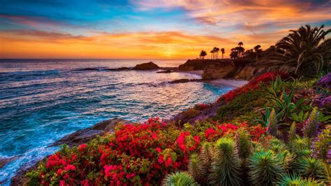 Tropical Beach Wallpaper - Laguna Beach California Sunset - 1920x1080 - Download HD Wallpaper ...