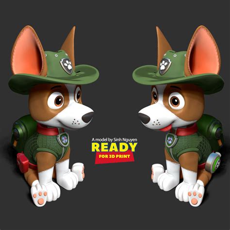 Tracker - Paw Patrol Fanart 3D Print Model by Sinh Nguyen