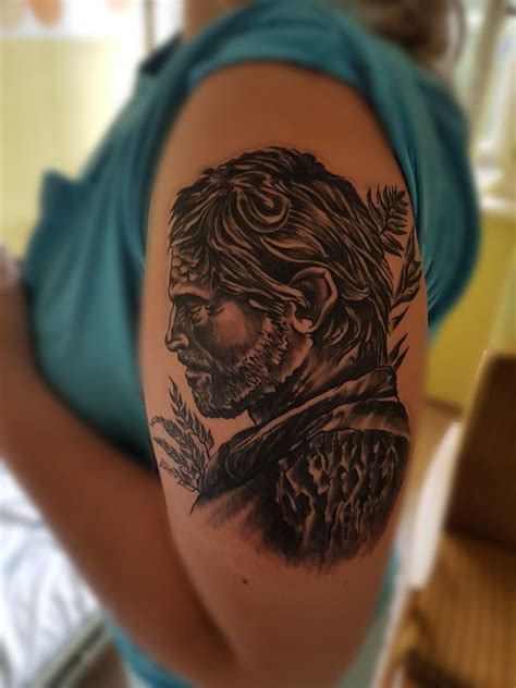 Tattoo of Joel The last of us (in progress) | Tattoos, Wonderland ...