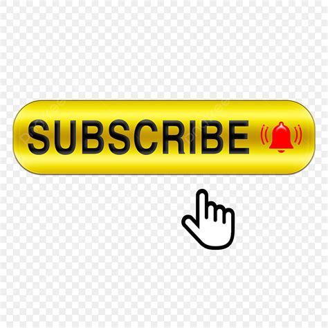 Youtube Subscribe Button Clipart Hd PNG, Subscribe Button Gold With ...