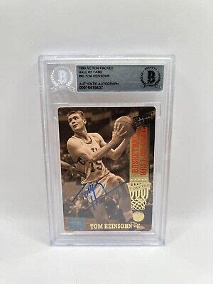 Tom Heinsohn Signed 1993 Action Packed Hall Of Fame #80 Card Beckett ...