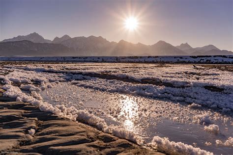 Forggensee im Winter - Brunnen im Allgäu