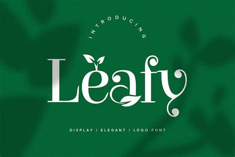 Leafy Logo Font, Symbols, Decorative, Serif ft. leaf & green - Envato Elements