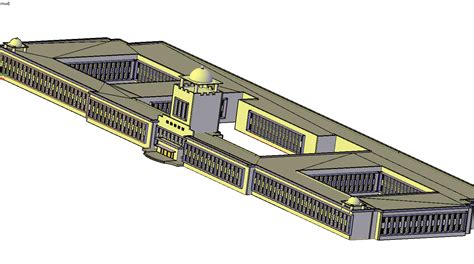 College campus 3D elevation view detail dwg file - Cadbull