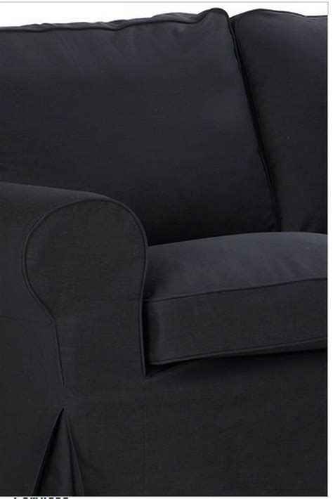 IKEA Ektorp Loveseat sofa with Chaise COVER Slipcover IDEMO BLACK ...