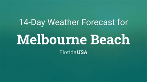 Melbourne Beach, Florida, USA 14 day weather forecast