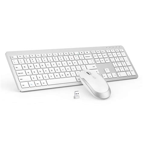 Buy Full Size Slim Thin Wireless Keyboard and Mouse Combo with Numeric Keypad with On/Off Switch ...