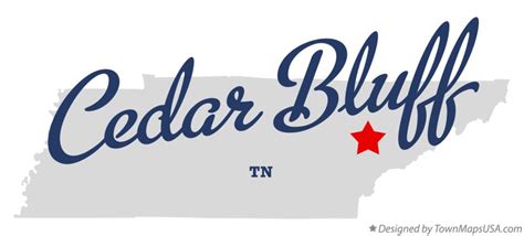 Map of Cedar Bluff, TN, Tennessee