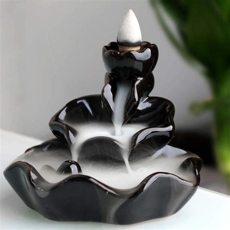 The Black Lotus Aromatherapy Waterfall Incense Burner for Gift, Home a – Aromatic Waterfall