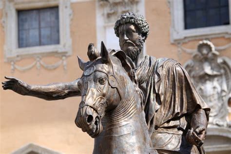 Statue Marco Aurelio in Rome, Italy Stock Photo - Image of aurelius ...