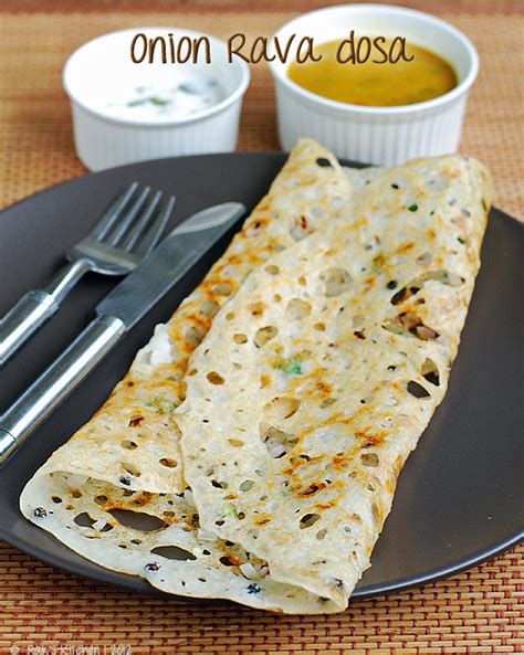 Onion rava dosa recipe (With video) | Raks Kitchen | Indian Vegetarian ...