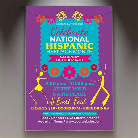 Download Hispanic Heritage Month - Flyer PSD Template | ExclusiveFlye