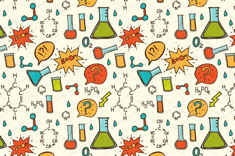 Vector cartoon chemistry pattern. | Cute biology wallpaper, Iphone wallpaper, Chemistry