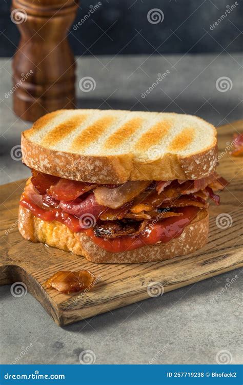 Homemade British Bacon Sandwich Stock Photo - Image of slice, lunch ...