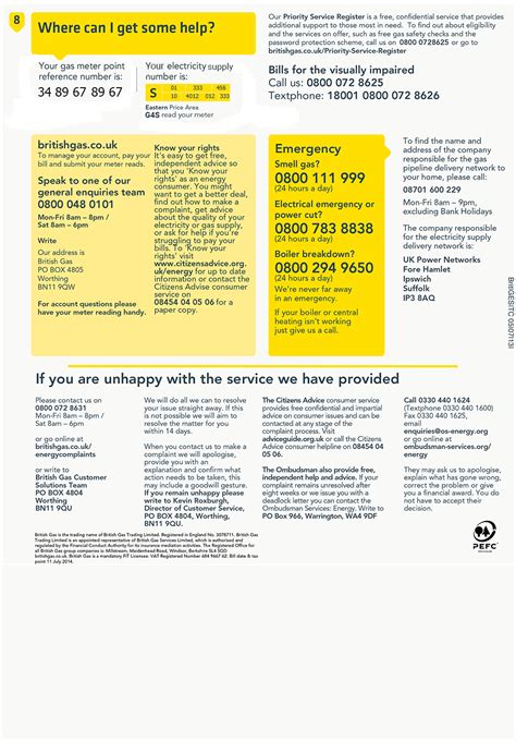 British Gas’s Gas & Electricity Bill Explained