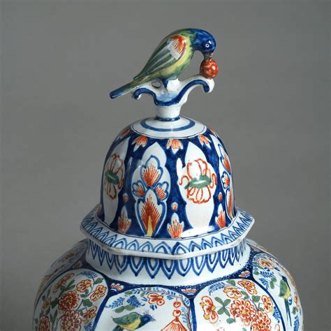 Early 20th Century Pair of Delft Vases & Covers | Timothy Langston Fine Art & Antiques