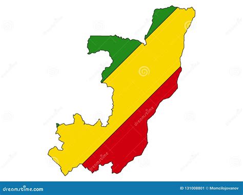 Combined Map and Flag of Republic of the Congo Stock Vector - Illustration of cape, angola ...