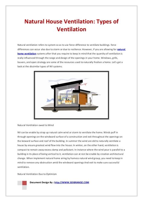 Natural house ventilation types of ventilation