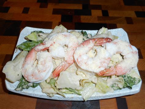 Low Carb Parmesan Artichoke Heart Shrimp Salad - Diabetic Chef's Recipes