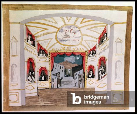 Set design for the ballet 'Pulcinella' by Igor Stravinsky (1882-1971 ...