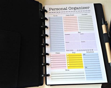 Mini Personal Organizer Half Letter Size Fillable Daily | Etsy in 2022 | Arc planner, Planner ...