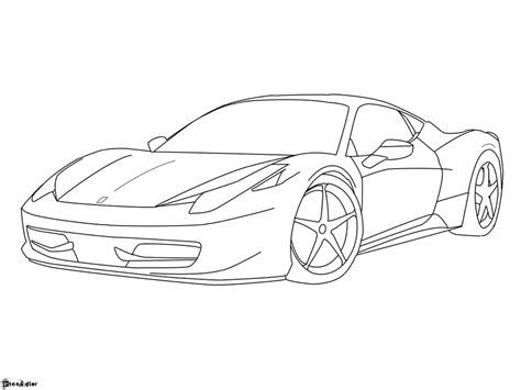 Ferrari 458 Italia Lineart by EtonAdler on DeviantArt