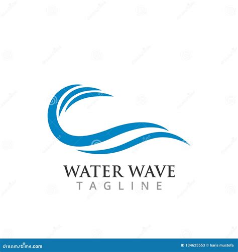 Water Wave Graphic Design Template Vector Stock Vector - Illustration of water, ocean: 134625553