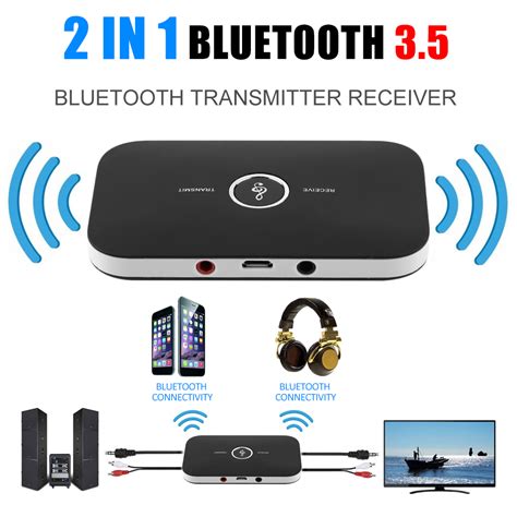 2 In 1 Wireless Stereo Audio Bluetooth Transmitter Receiver Adapter Black NEW AV | eBay