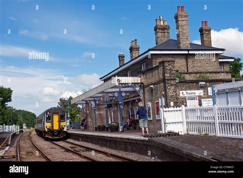 Saxmundham railway station on the 49-mile East Suffolk branch line ...